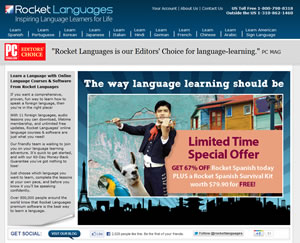 rocket languages homepage